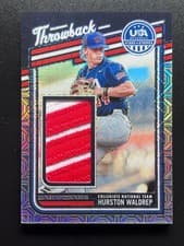 Hurston Waldrep 2026 Panini Stars and Stripes Prizm USA Throwback Materials card