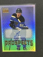 Zach Dean 2024-25 Skybox Metal Universe Skybox Premium Prospects Auto card
