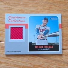 Freddie Freeman 2019 Topps Heritage Clubhouse Collection Relics card