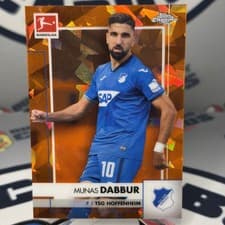 Munas Dabbur 2020 Topps Chrome Bundesliga Sapphire card