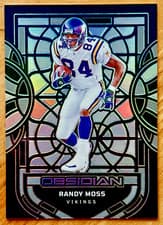 Randy Moss 2024 Panini Obsidian Black Stained Glass card
