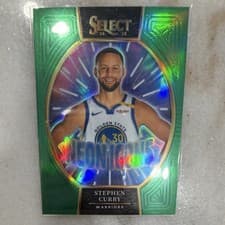 Stephen Curry 2024 Panini Select Neon Icon card
