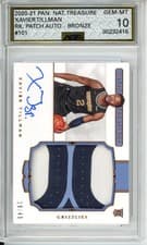 Xavier Tillman 2020 Panini National Treasures card