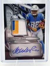 2024 Panini Spectra Aspiring Patch Autographs Brenden Rice #APA-BRE card