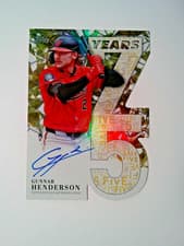 2026 Topps 75 Years of Topps Die-Cut Autographs Gunnar Henderson #75YA-GH card