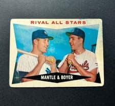 Mickey Mantle / Ken Boyer 1960 Topps card
