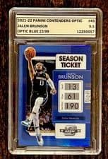 Jalen Brunson 2021 Panini Contenders Optic card