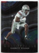 Garrett Wilson 2022 Panini Select Draft Picks Unstoppable card