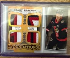 Brady Tkachuk 2024-25 Upper Deck The Cup Foundations Quad Jersey card