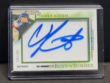 2025 Panini Boys of Summer Jumbo Acetate Signatures Colt Keith #14 card