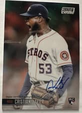 Cristian Javier 2021 Stadium Club Chrome Autographs card