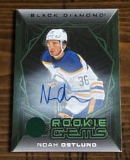 Noah Ostlund 2025-26 Upper Deck Black Diamond Rookie Gems Signatures card