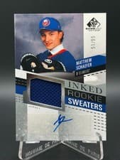 2025-26 SP Game Used Inked Rookie Sweaters Matthew Schaefer #IRS-MS