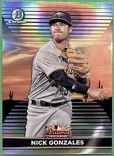 Nick Gonzales 2022 Bowman Chrome 2021 AFL Fall Stars card