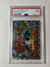 DeVonta Smith 2021 Panini Donruss Optic Downtown card