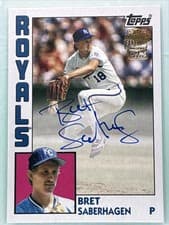 2025 Topps Archives Fan Favorite Autographs 1984 Bret Saberhagen #84FFA-BSA card