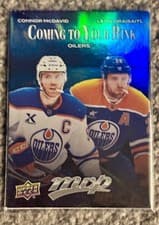 Connor McDavid/Leon Draisaitl 2025 Upper Deck MVP Coming to Your Rink card