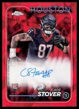 2024 Topps Chrome Sapphire Edition Rookies Autographs Sapphire Cade Stover #RA-CST card