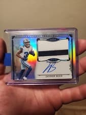 2025 Panini National Treasures Rookie Patch Autographs Jaydon Blue #168 card