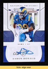 Aaron Donald 2020 Panini National Treasures Signatures card