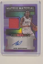 2024-25 Panini Obsidian Matrix Material Autos Ayo Dosunmu #MM-AYO card