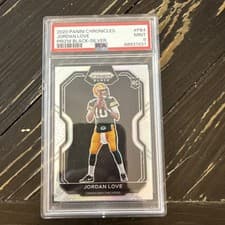 Jordan Love 2020 Panini Chronicles Prizm Black card