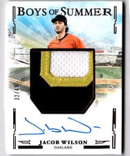 2024 Panini Boys of Summer Jumbo Prospect Material Signatures Jacob Wilson #JMS-JW card