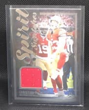 Christian McCaffrey 2024 Panini Luminance Spirit Swatches card
