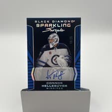 2025-26 Upper Deck Black Diamond Sparkling Scripts Connor Hellebuyck #SS-CH card