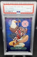 Joel Embiid 2021 Panini One and One Downtown card