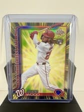 2025 Topps Chrome Radiating Rookies James Wood #RR-7 card