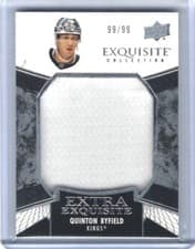 2024-25 Upper Deck Black Diamond Exquisite Collection Extra Exquisite Jersey Quinton Byfield #ECE-QB card