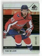 Tom Wilson 2018 SP Game Used card