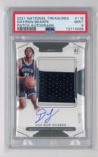 Day'Ron Sharpe 2021 Panini National Treasures card