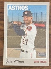 Jose Altuve 2019 Topps Heritage 1970 Cloth Stickers card