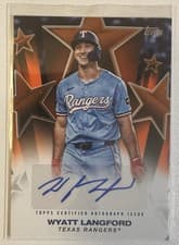 2025 Topps Update Baseball Stars Autographs Wyatt Langford #BSAU-WL card