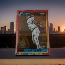 2025 Topps Chrome 1990 Topps Baseball Austin Riley #90CB-1 card