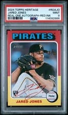 2024 Topps Heritage Real One Autograph Jared Jones #ROAJO card
