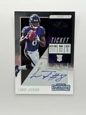 Lamar Jackson 2018 Panini Contenders Rookie Ticket card