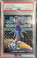 Lebron James 2021 Panini Mosaic Jam Masters card