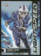 2025 Topps Cosmic Chrome Light Speed James Cook #LS-14 card