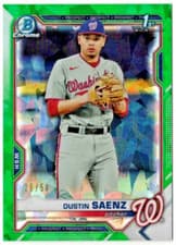 Dustin Saenz 2021 Bowman Draft Sapphire card