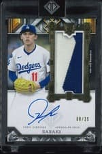 2025 Topps Transcendent Collection Rookie Showcase Patch Autographs Roki Sasaki #RSPA-RS card