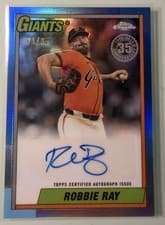 2025 Topps Chrome Update 1990 Topps Chrome Autographs Robbie Ray #90CUA-RR card