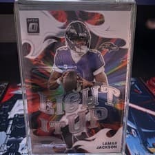 Lamar Jackson 2025 Panini Donruss Optic Light It Up card