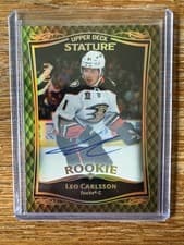 2024-25 Upper Deck Stature 2023-24 Base Rookies Update Leo Carlsson #43 card