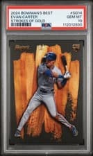 2024 Bowman's Best Strokes of Gold Evan Carter #SG-14 card