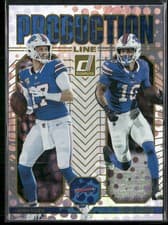 Josh Allen / Khalil Shakir 2025 Panini Donruss Production Line card