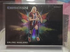 Erling Haaland 2023 Panini Obsidian Black Color Blast card