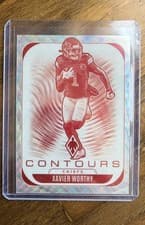 Xavier Worthy 2025 Panini Phoenix Contours card